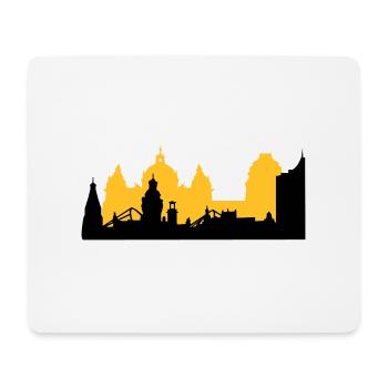 Leipzig Skyline - Mousepad (Querformat) - Weiß - Vorne
