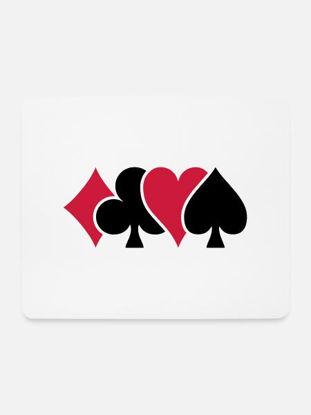 Playing Card Suits - Mouse Pad (horizontal) - white
