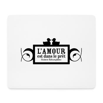L'amour est dans le prêt - Tapis de souris (format paysage) - blanc - Devant