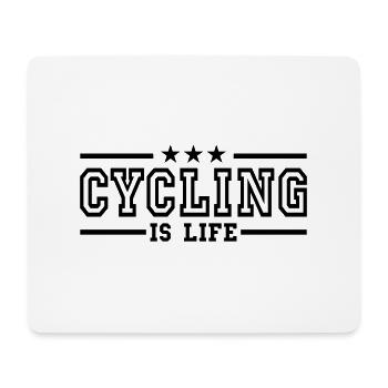 cycling is life deluxe - Mouse Pad (horizontal) - white - Front