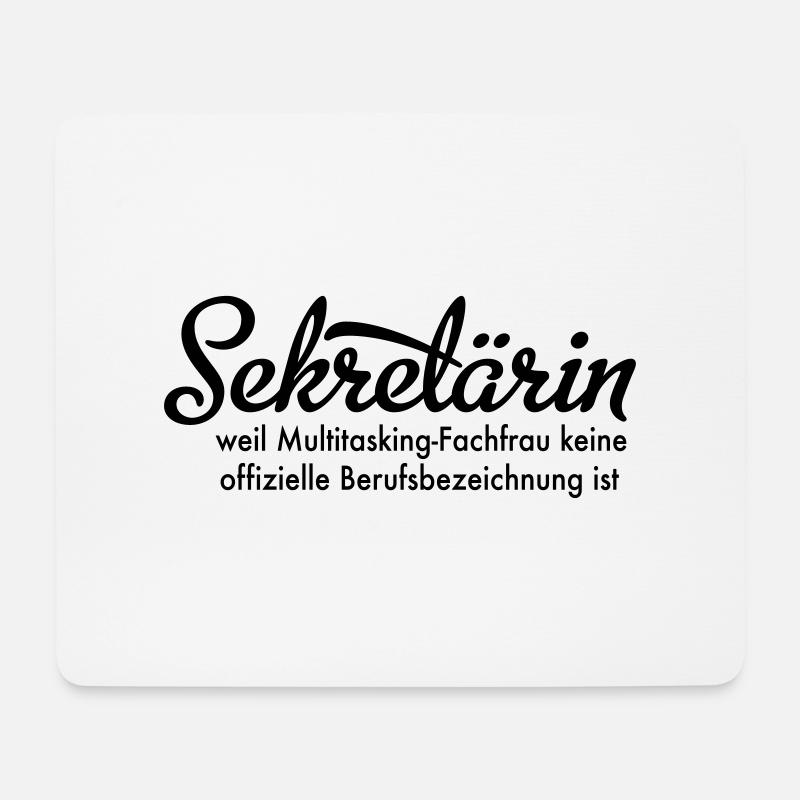 Sekretärin - Mousepad (Querformat) - Weiß