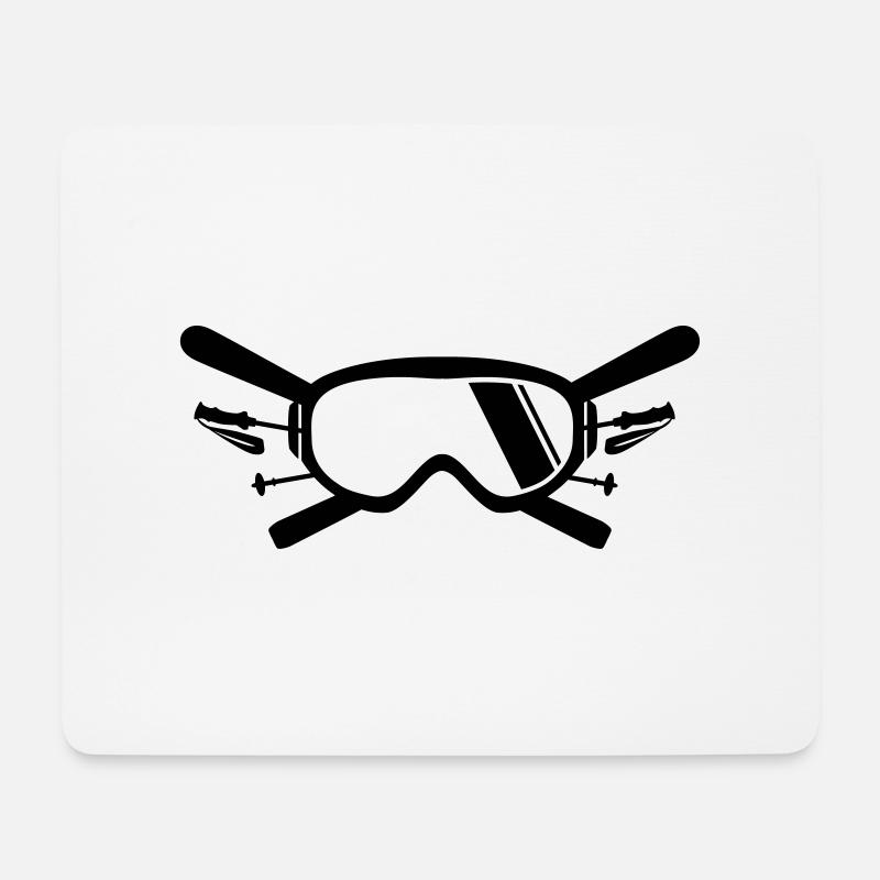 Skidesign T-Shirt - Mousepad (Querformat) - Weiß