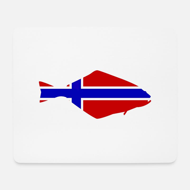 Heilbutt Norwegen - Mousepad (Querformat) - Weiß
