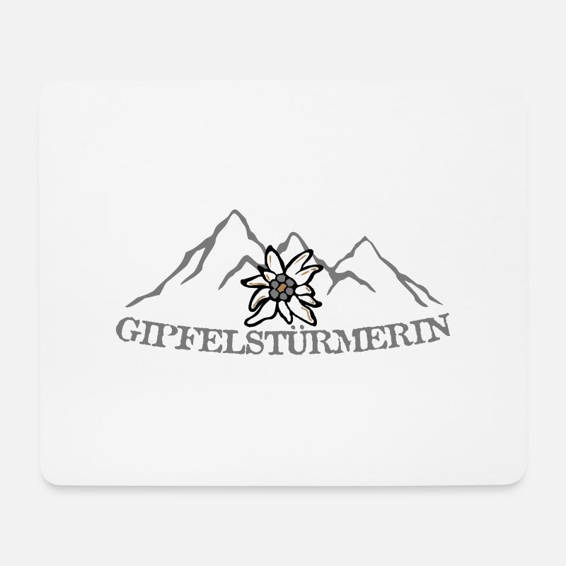 Gipfelstürmerin - Mousepad (Querformat) - Weiß
