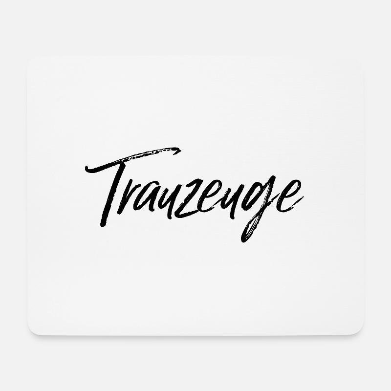 Trauzeuge schwarz - Mousepad (Querformat) - Weiß