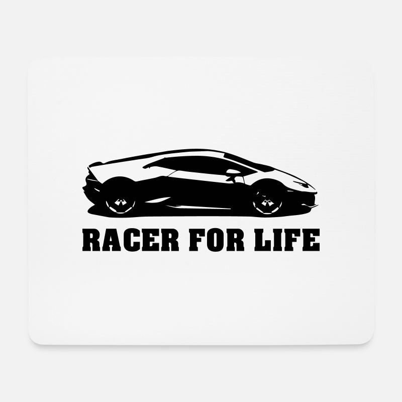 racer for life - Mousepad (Querformat) - Weiß