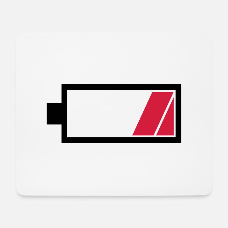 Akku leer Partner Motiv - Mousepad (Querformat) - Weiß