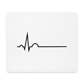 EKG - mittlerer Grundsrich - Mousepad (Querformat) - Weiß - Vorne