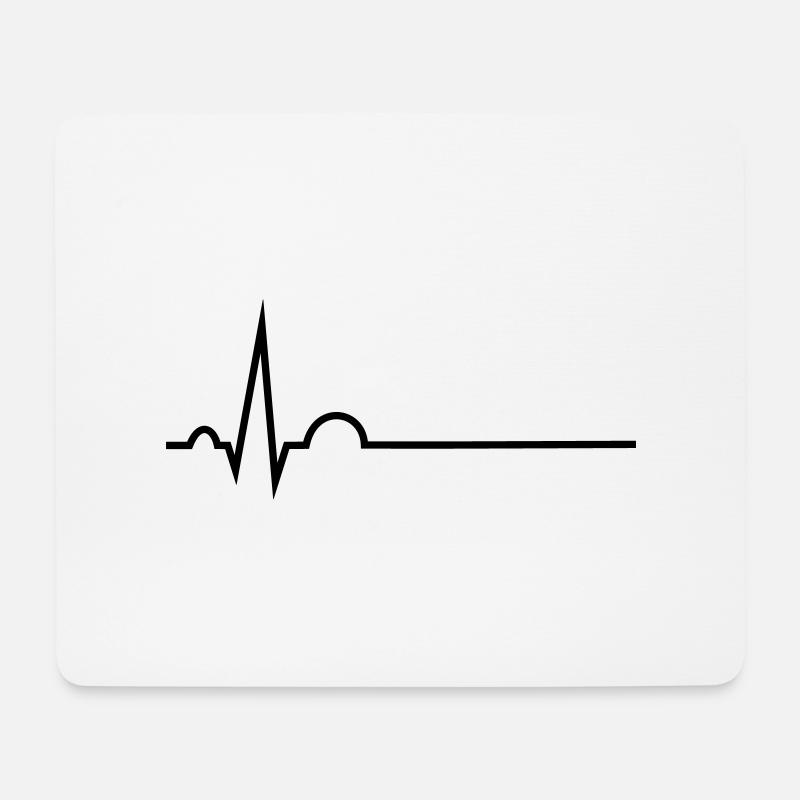 EKG - mittlerer Grundsrich - Mousepad (Querformat) - Weiß