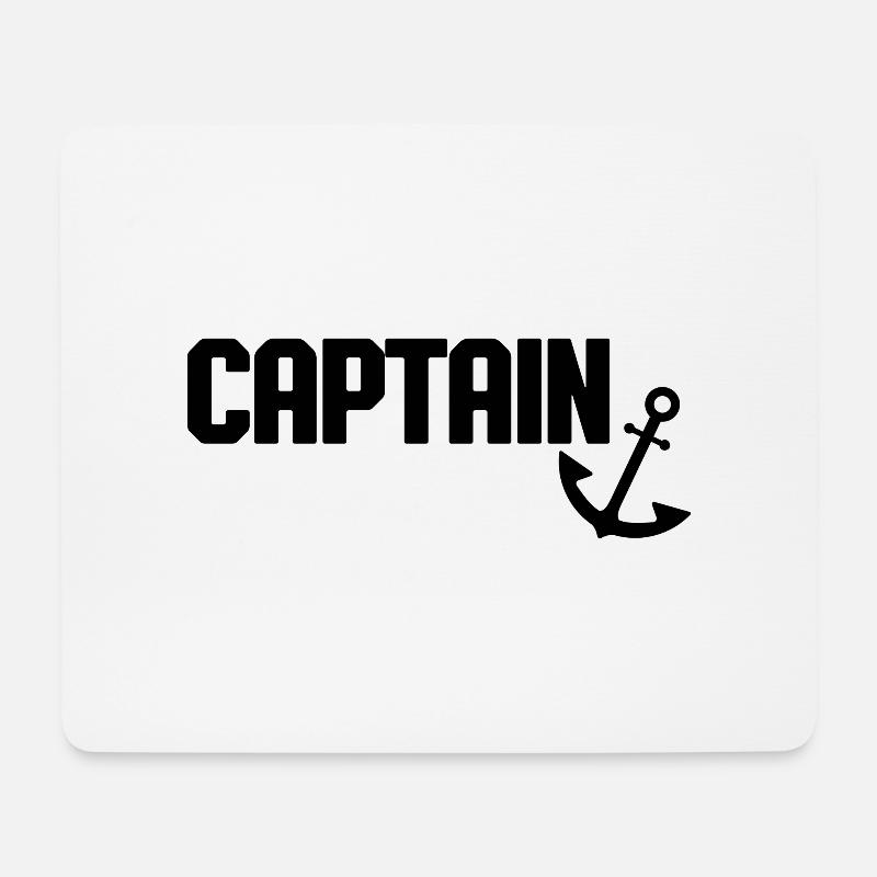Captain Anker - Mousepad (Querformat) - Weiß