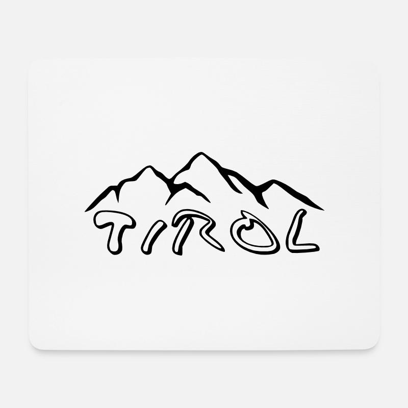 Berg in Tirol - Mousepad (Querformat) - Weiß