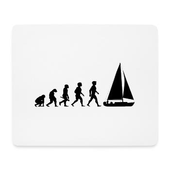 Evolution sailing sailboat sailing ship - Mouse Pad (horizontal) - white - Front
