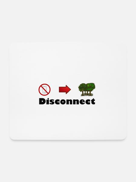 Disconnect - Mousepad (Querformat) - Weiß