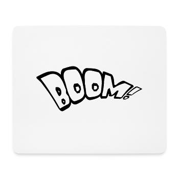 boom text fire hot tnt dynamite explode expl - Mouse Pad (horizontal) - white - Front