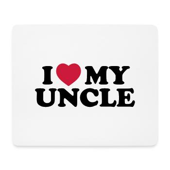 I love my uncle - Mousepad (Querformat) - Weiß - Vorne