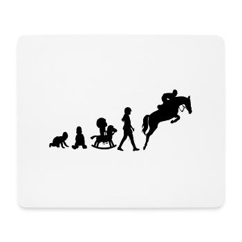 Evolution Springreiter - Mousepad (Querformat) - Weiß - Vorne