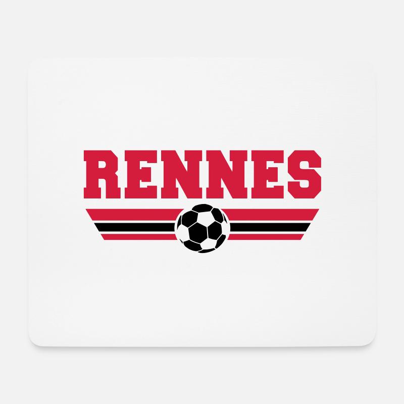 Rennes Fußball 2013 - Mousepad (Querformat) - Weiß