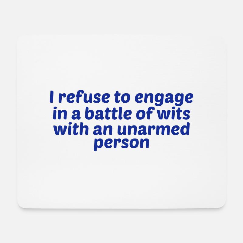 Battle of wits - Mouse Pad (horizontal) - white