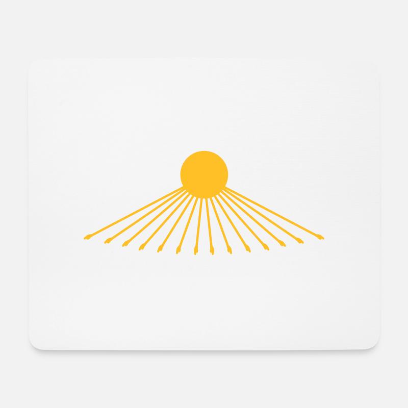 Ägyptische Sonne Hände, Gott, Re, Aton, Echnaton, - Mousepad (Querformat) - Weiß