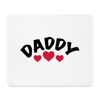 Dad / Daddy / Papa / Herz / i love my dad 2c - Mousepad (Querformat) - Weiß - Vorne