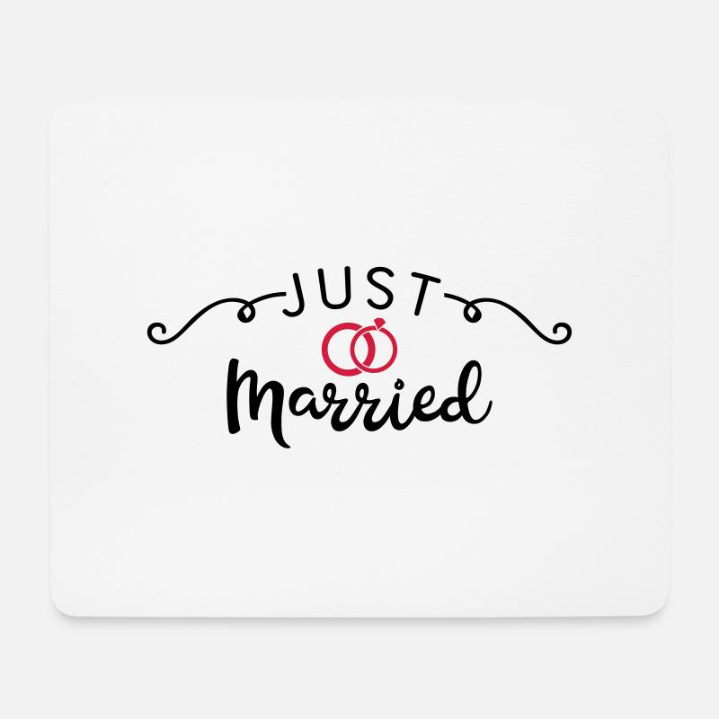 just married - Tapis de souris (format paysage) - blanc