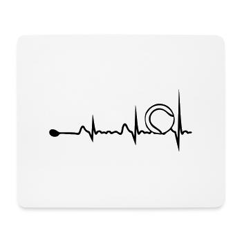 tennis trace cardiaque 1 - Tapis de souris (format paysage) - blanc - Devant