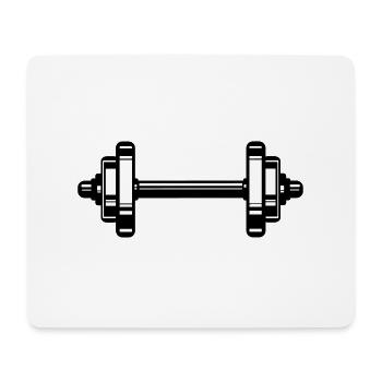 dumbbell - Mouse Pad (horizontal) - white - Front