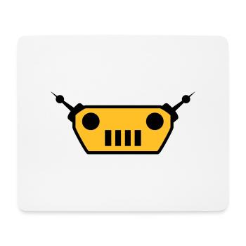 Cool Robot Face Design - Mousepad (Querformat) - Weiß - Vorne