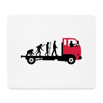 evolution_of_man_trucker_112013_a_2c - Mouse Pad (horizontal) - white - Front