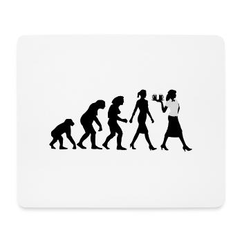 evolution_kellnerin_122013_a_2c - Mousepad (Querformat) - Weiß - Vorne