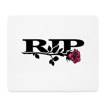 rip_mit_rose_2_2c - Mousepad (Querformat) - Weiß - Vorne