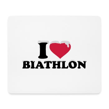 Biathlon - Mousepad (Querformat) - Weiß - Vorne