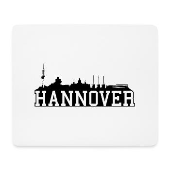Hannover // Skyline // Silhouette // Skylineshirt - Mousepad (Querformat) - Weiß - Vorne