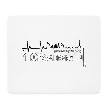 Angeln 100 % - Mousepad (Querformat) - Weiß - Vorne
