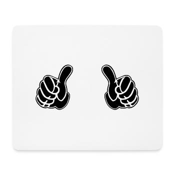 pair of pointing hands - Mouse Pad (horizontal) - white - Front