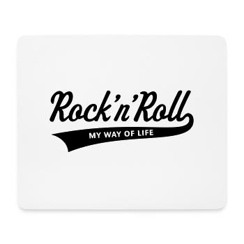 Rock 'n' Roll – My Way Of Life - Mousepad (Querformat) - Weiß - Vorne
