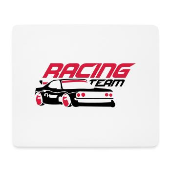 Voiture de l'équipe de course - Tapis de souris (format paysage) - blanc - Devant
