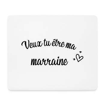 veux tu être ma marraine - Tapis de souris (format paysage) - blanc - Devant