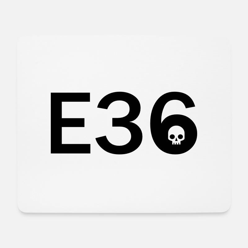 E36 Skull Tribal Art - Mousepad (Querformat) - Weiß