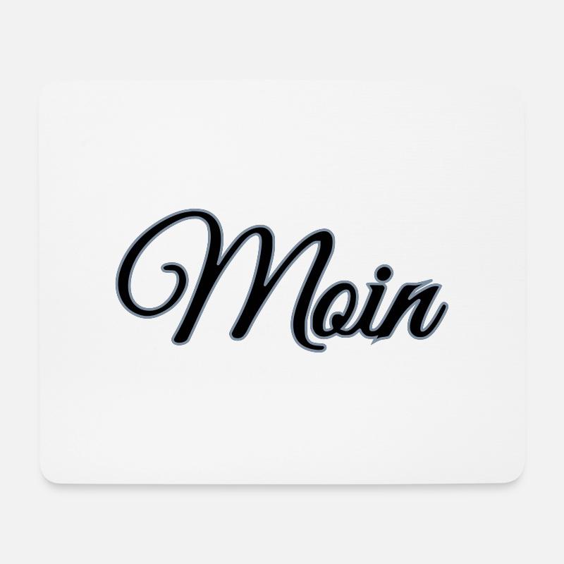 Moin (Zweifarbig) - Mousepad (Querformat) - Weiß