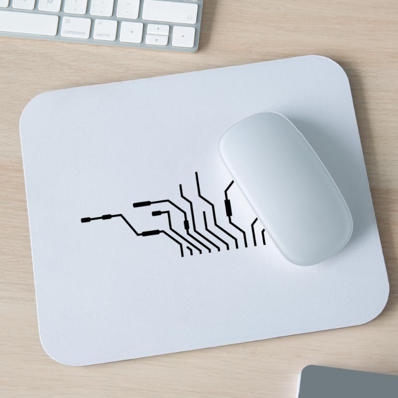 pc wires processor cpu wire cabling compu Mouse Pad (horizontal)