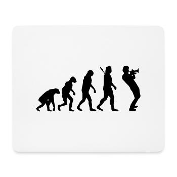 Trompeter - Mousepad (Querformat) - Weiß - Vorne