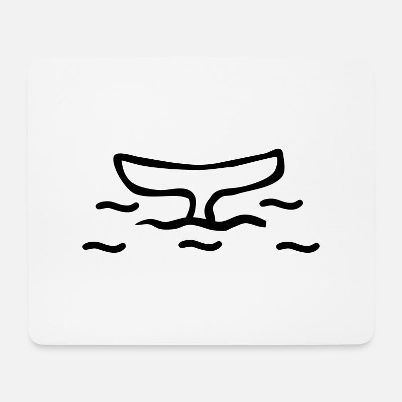 Flosse Schwanzflosse - Mousepad (Querformat) - Weiß