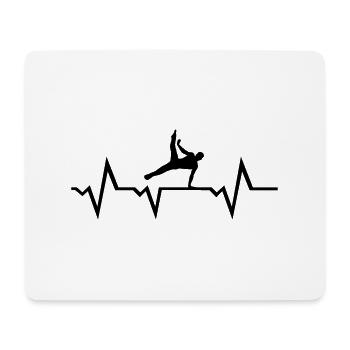 Turnen, Turner, Herzschlag - Mousepad (Querformat) - Weiß - Vorne