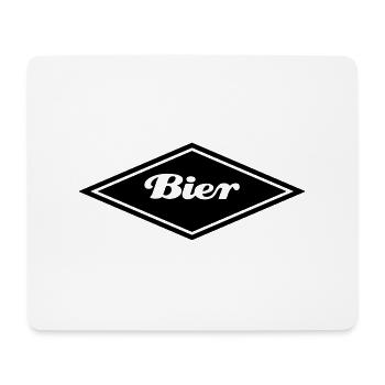 Bier Logo - Mousepad (Querformat) - Weiß - Vorne