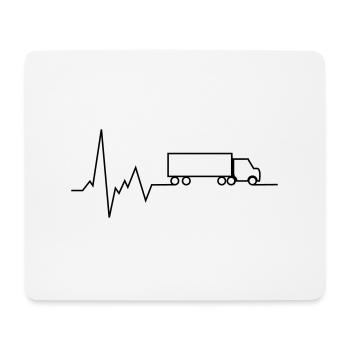 pulsation du cœur camion - Tapis de souris (format paysage) - blanc - Devant