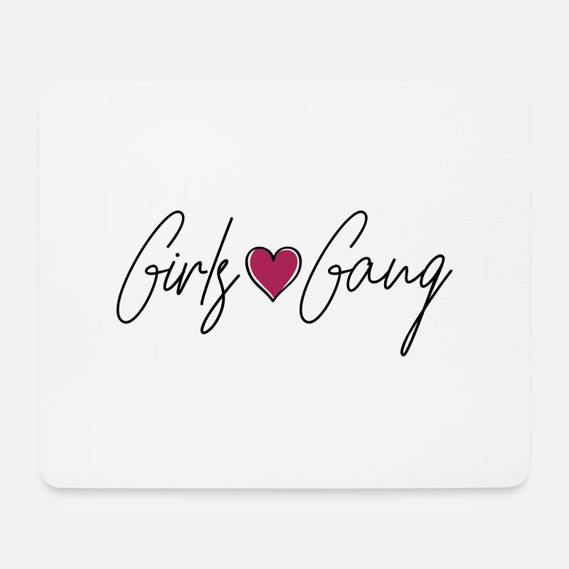 girls gang heart - Mousepad (Querformat) - Weiß