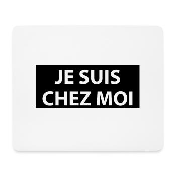 Je suis chez moi humour je suis coronavirus - Tapis de souris (format paysage) - blanc - Devant