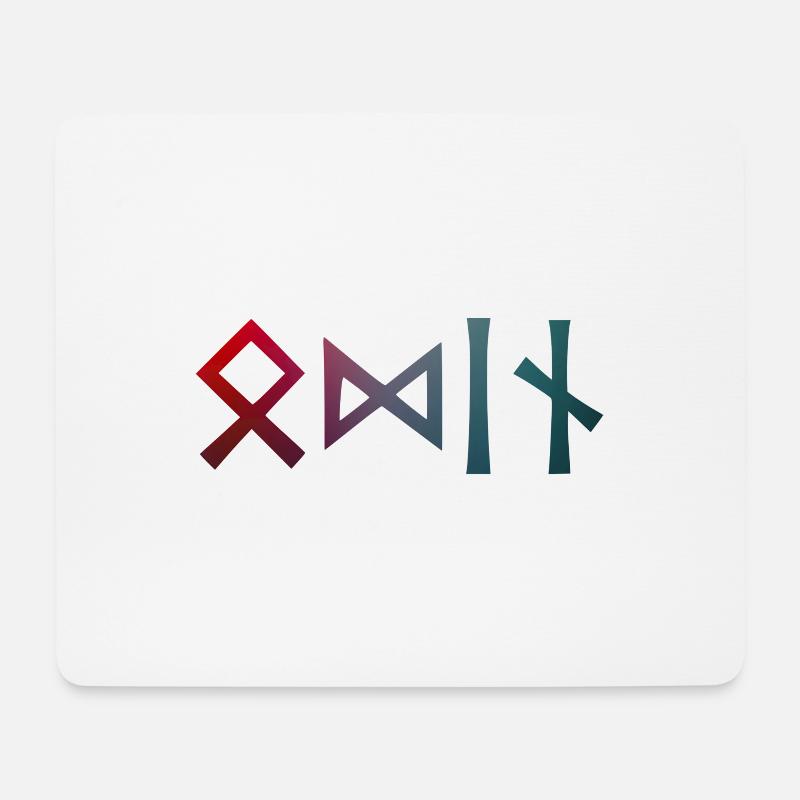Wikinger Design: ODIN - Mousepad (Querformat) - Weiß