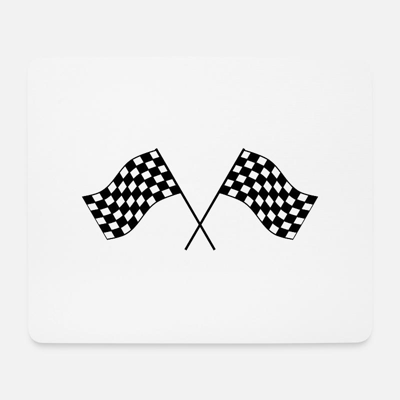 Autorennwagen - Mousepad (Querformat) - Weiß